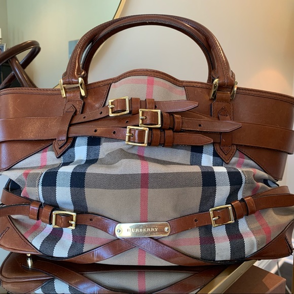Burberry Two Handle Classic Check Bag: Price Firm - Picture 1 of 8